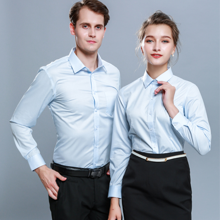 衬衫长袖免烫纯棉衬衣男女商务正装衬衫工作服定制