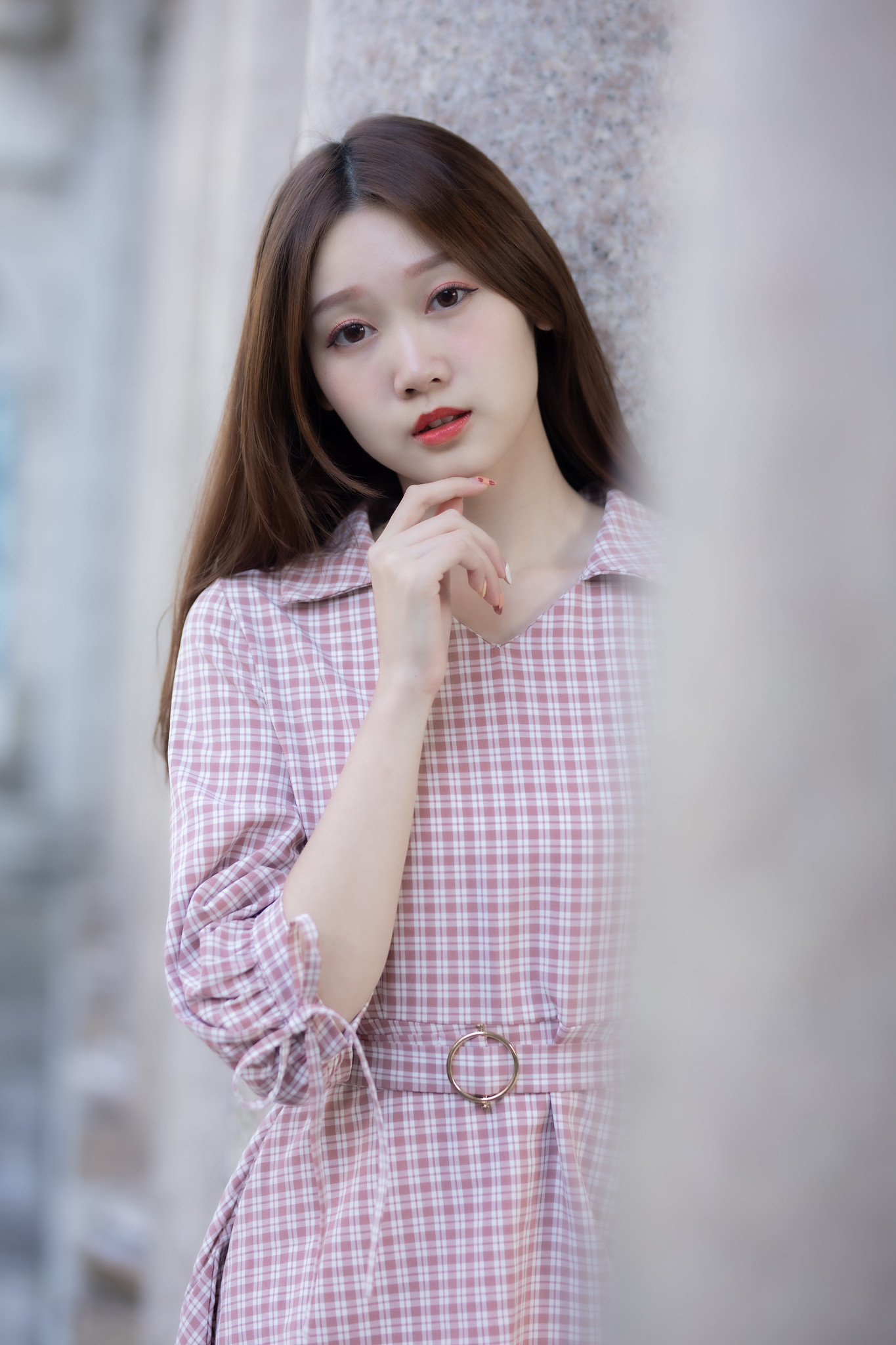 清纯校花美女洋溢青春的微笑